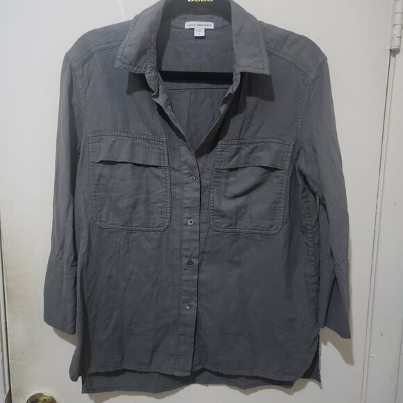 Standard James Perse Button Up Shirt Gray Size 2 (Medium) - Picture 1 of 6